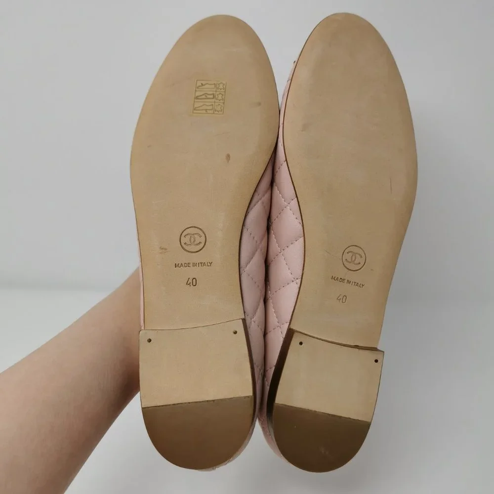 CHANEL Leather Pink Ballet Flats - Picture 8 of 8